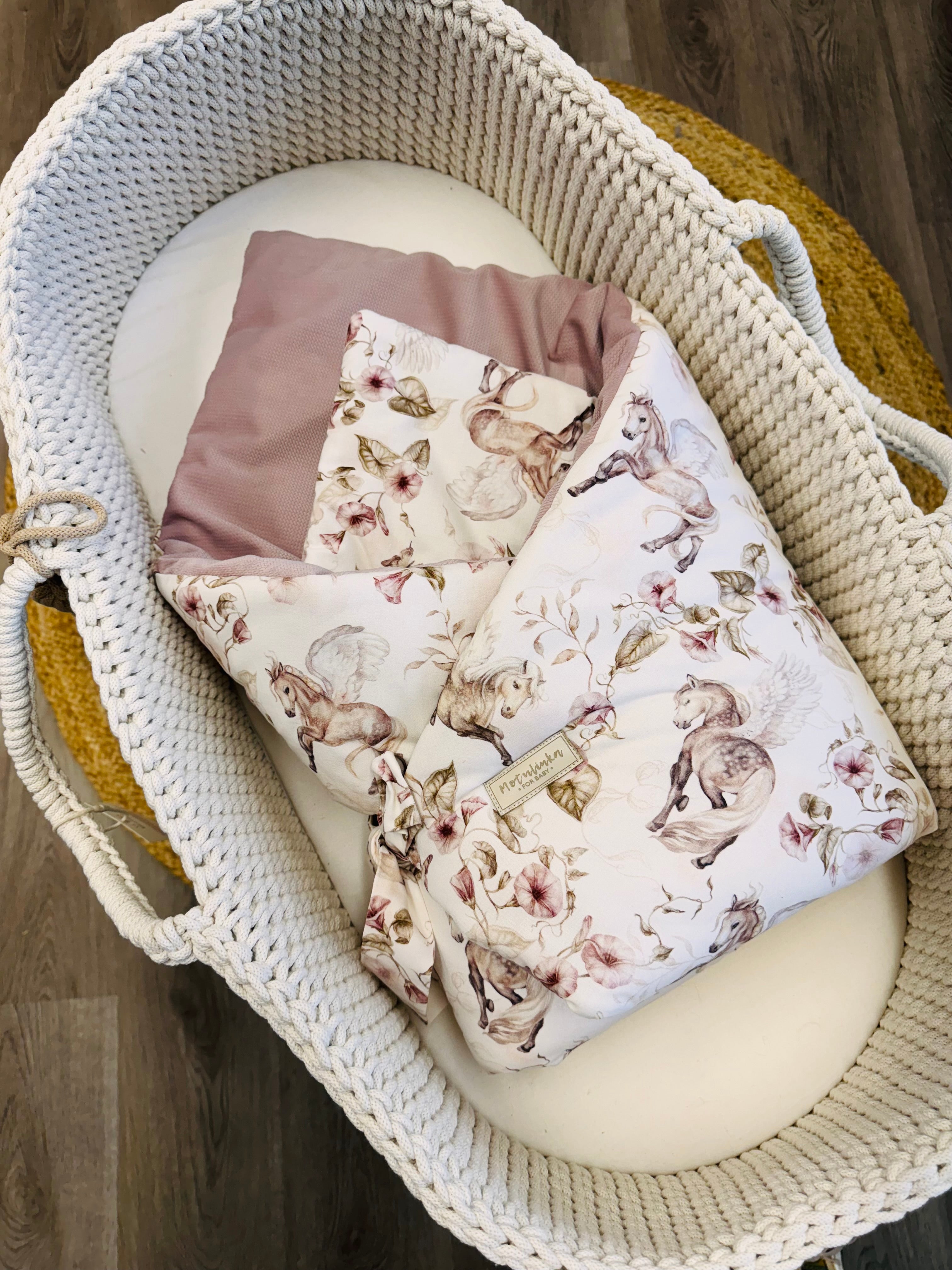 Wrap your baby in luxury with our Organic Cotton Swaddle Blanket. Made with 100% premium cotton, soft velvet lining & hypoallergenic fill.