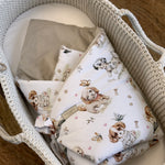 Wrap your baby in luxury with our Organic Cotton Swaddle Blanket. Made with 100% premium cotton, soft velvet lining & hypoallergenic fill.
