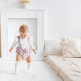 Pink Velvet Long Sleeve Onesie