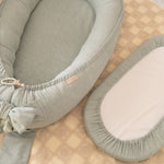 Give your baby the gift of comfort with our Herringbone Baby Nest. Soft, breathable, and secure—perfect for sleep, travel, and daily cuddles.