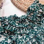 Shop the Forest Green Floral Dress for your little one. Stylish, comfortable, and perfect for special occasions or everyday wear.  Forest Green Floral Dress – Elegant Baby Dress