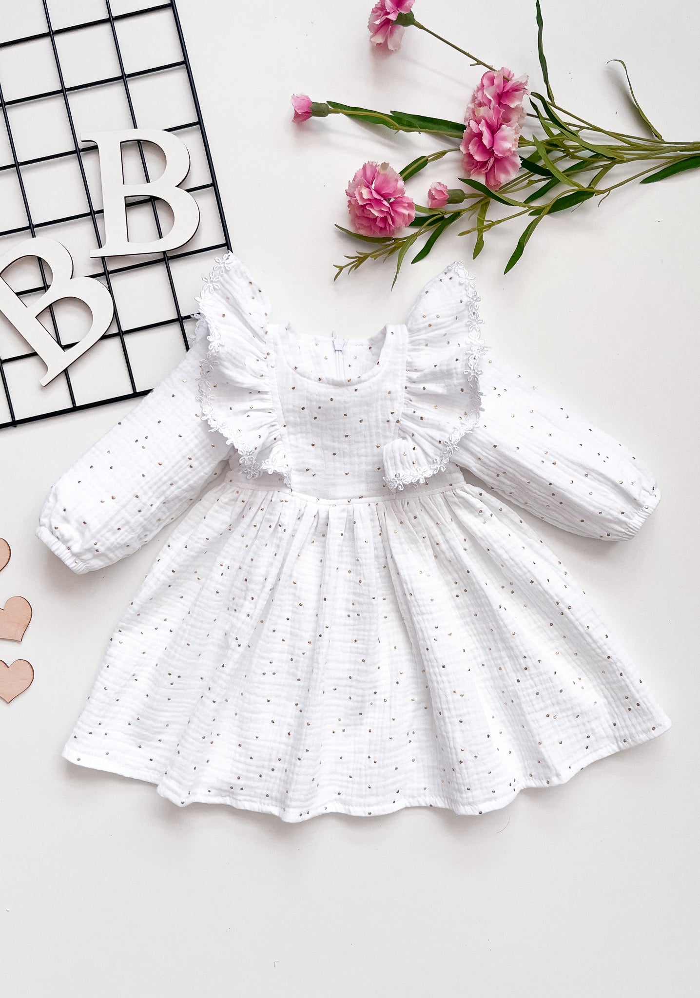 Dress your little one in our White Dream Dress. Soft, elegant, and perfect for special occasions or baby showers. White Dream Dress – Adorable Baby Outfit