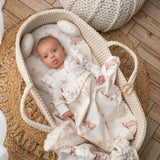 Wrap your baby in comfort with our Cotton & Minky Back Blanket. Soft, cozy, and perfect for naps, stroller rides, and everyday use.