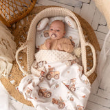 Wrap your baby in comfort with our Cotton & Minky Back Blanket. Soft, cozy, and perfect for naps, stroller rides, and everyday use.