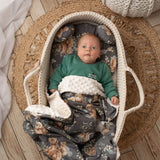 Wrap your baby in comfort with our Cotton & Minky Back Blanket. Soft, cozy, and perfect for naps, stroller rides, and everyday use.