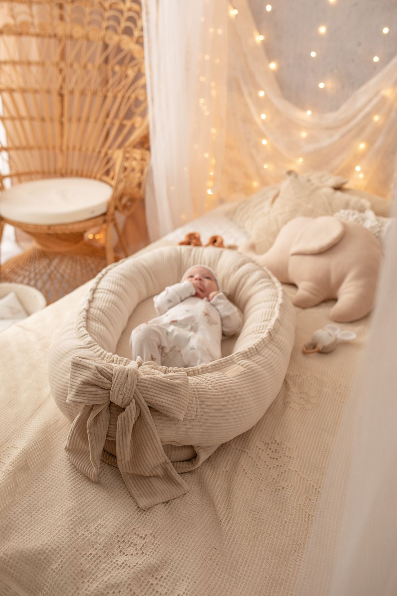 Velvet Baby Nest – Cozy Safe Baby Sleeper