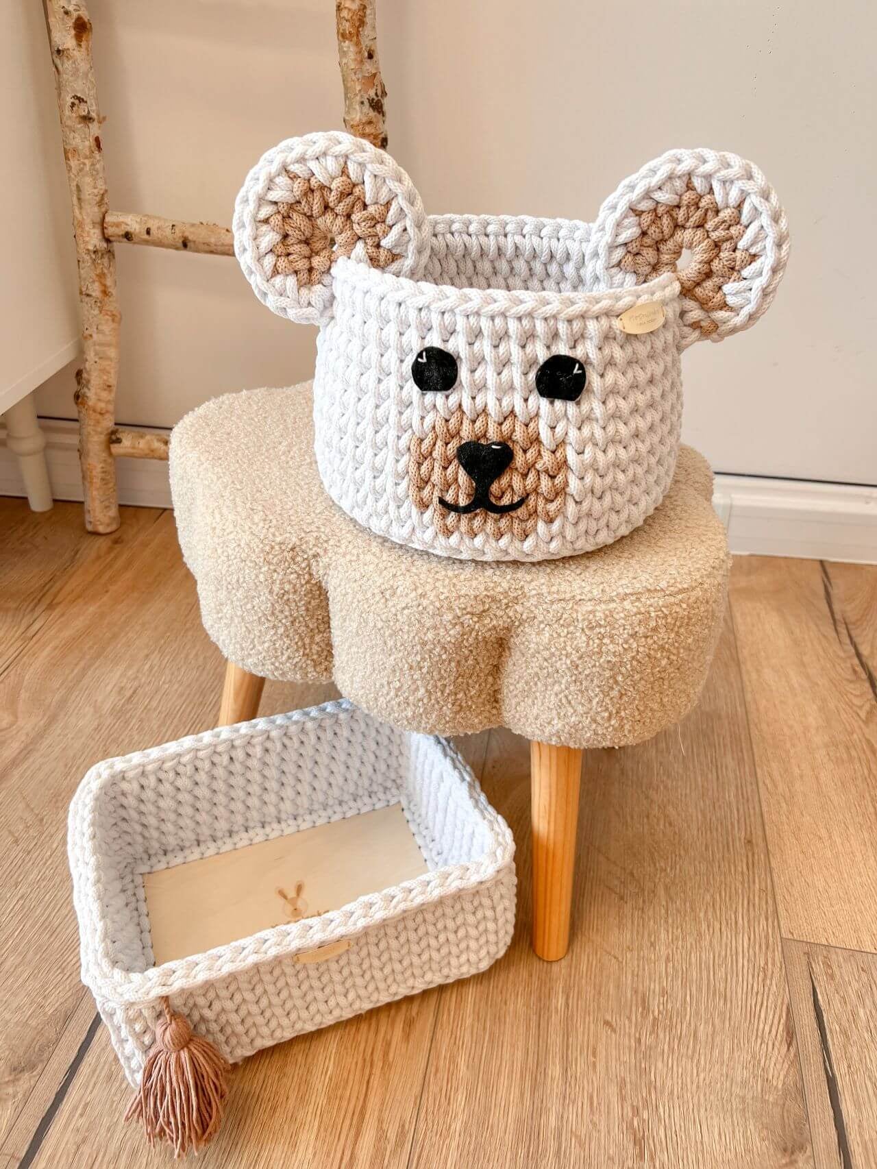 Discover the Teddy Bear Basket Set at CocoMi Boutique – adorable, soft, and perfect for organizing your baby’s essentials. Stylish, safe, and crafted with care for your little one.