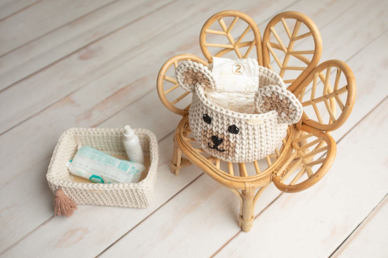 Discover the Teddy Bear Basket Set at CocoMi Boutique – adorable, soft, and perfect for organizing your baby’s essentials. Stylish, safe, and crafted with care for your little one.