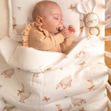 Discover our Muslin Bedding collection. Lightweight, breathable, and gentle on baby’s skin, perfect for cozy naps and peaceful sleep.