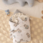 Wrap your baby in luxury with our Organic Cotton Swaddle Blanket. Made with 100% premium cotton, soft velvet lining & hypoallergenic fill.