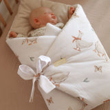 Wrap your baby in luxury with our Organic Cotton Swaddle Blanket. Made with 100% premium cotton, soft velvet lining & hypoallergenic fill.
