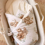 Wrap your baby in luxury with our Organic Cotton Swaddle Blanket. Made with 100% premium cotton, soft velvet lining & hypoallergenic fill.
