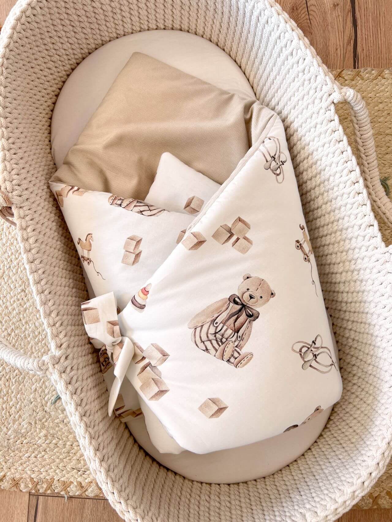 Wrap your baby in luxury with our Organic Cotton Swaddle Blanket. Made with 100% premium cotton, soft velvet lining & hypoallergenic fill.