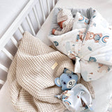 Wrap your baby in luxury with our Organic Cotton Swaddle Blanket. Made with 100% premium cotton, soft velvet lining & hypoallergenic fill.