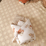 Wrap your baby in luxury with our Organic Cotton Swaddle Blanket. Made with 100% premium cotton, soft velvet lining & hypoallergenic fill.