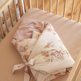 Wrap your baby in luxury with our Organic Cotton Swaddle Blanket. Made with 100% premium cotton, soft velvet lining & hypoallergenic fill.