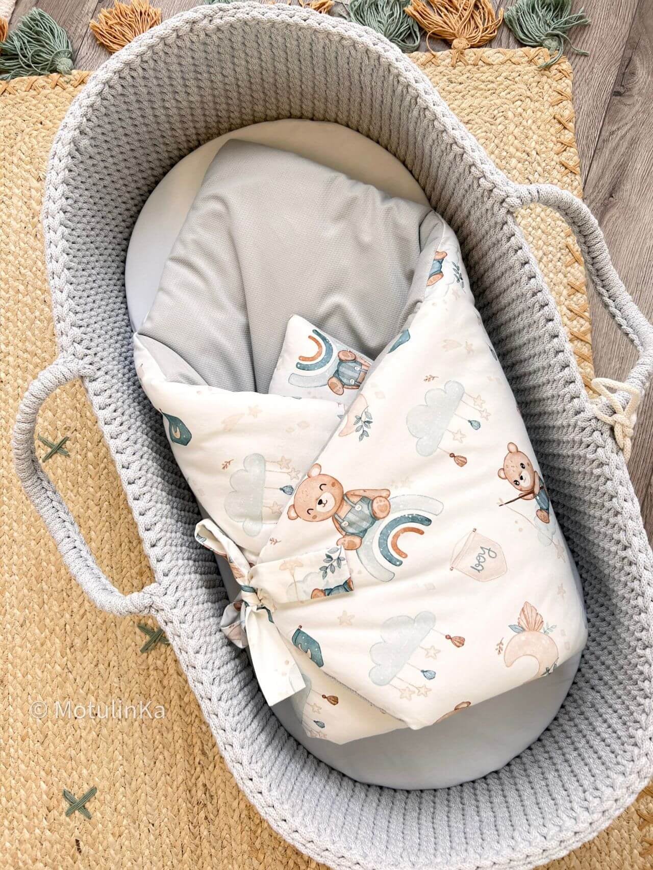 Wrap your baby in luxury with our Organic Cotton Swaddle Blanket. Made with 100% premium cotton, soft velvet lining & hypoallergenic fill.