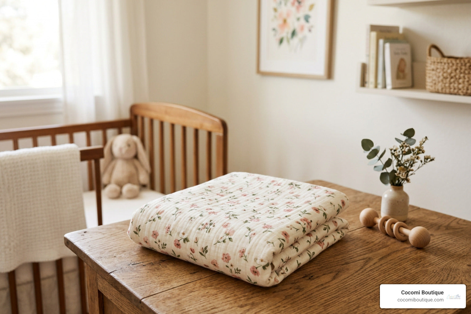 Style Your Nursery with Floral Muslin Swaddle Blankets