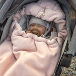 Keep your baby cozy year-round with our 3-in-1 Footmuff – Organic Cotton Baby Stroller Blanket. Soft, breathable, and perfect for strollers. CocoMi Boutique.