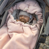 Keep your baby cozy year-round with our 3-in-1 Footmuff – Organic Cotton Baby Stroller Blanket. Soft, breathable, and perfect for strollers. CocoMi Boutique.