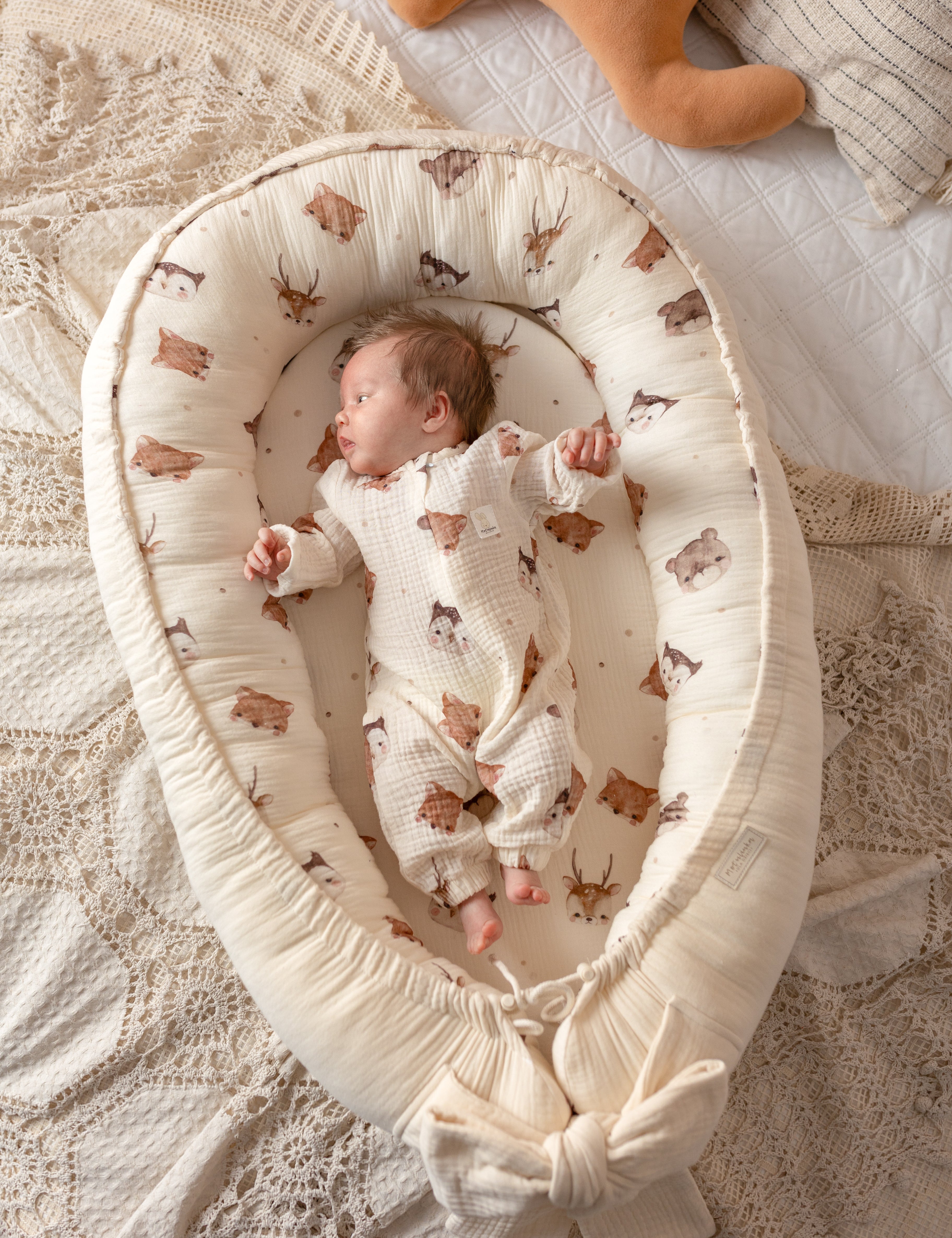 Give your baby a secure and comfy sleep with our Premium Baby Nest. Soft, portable, and safe—perfect for home, travel, or gifting.