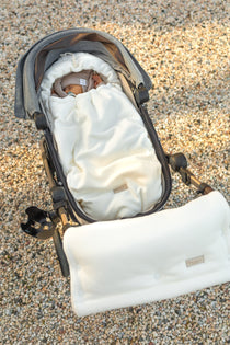 Keep your baby cozy year-round with our 3-in-1 Footmuff – Organic Cotton Baby Stroller Blanket. Soft, breathable, and perfect for strollers. CocoMi Boutique.