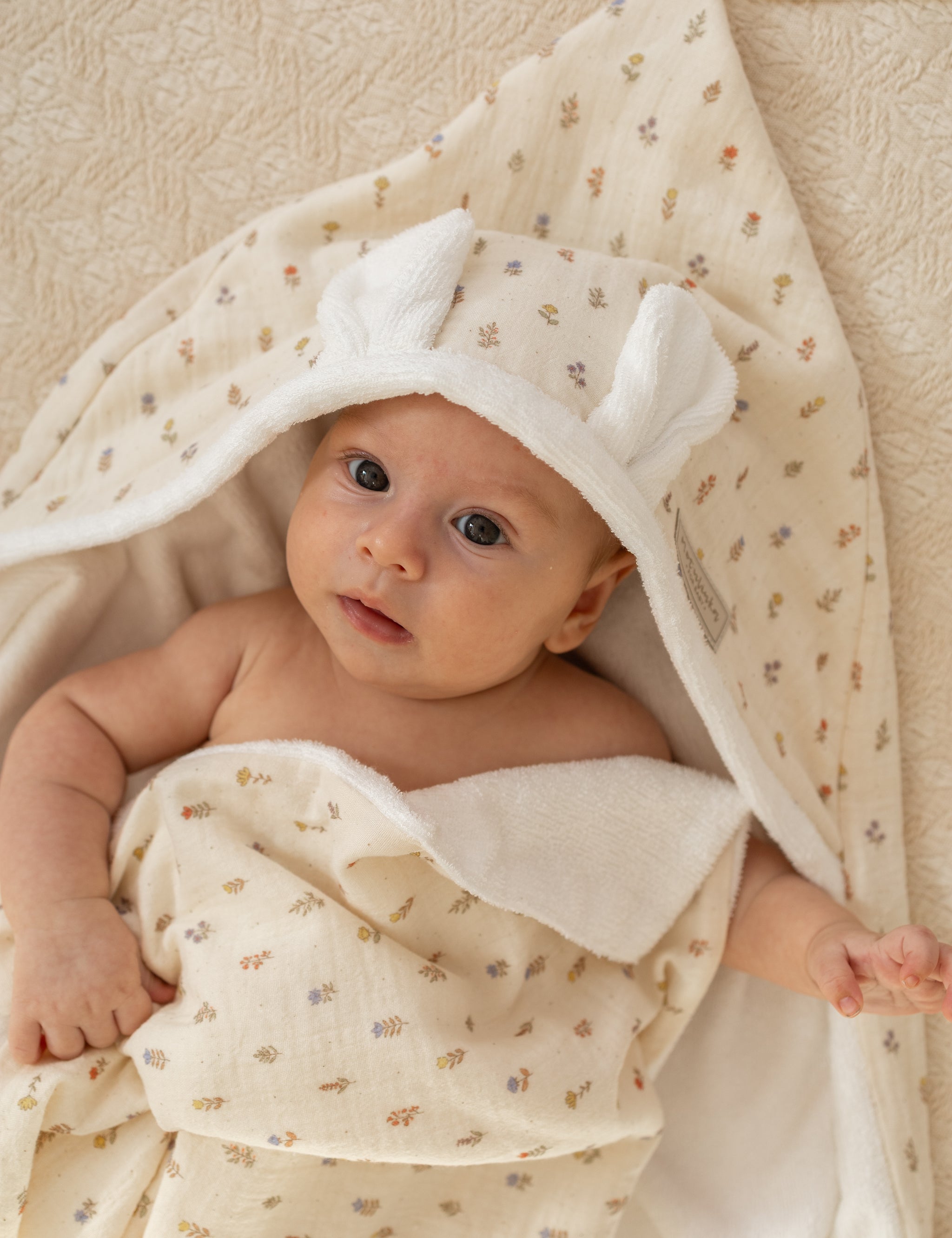 Luxury Bamboo Terry & Muslin Baby Towel