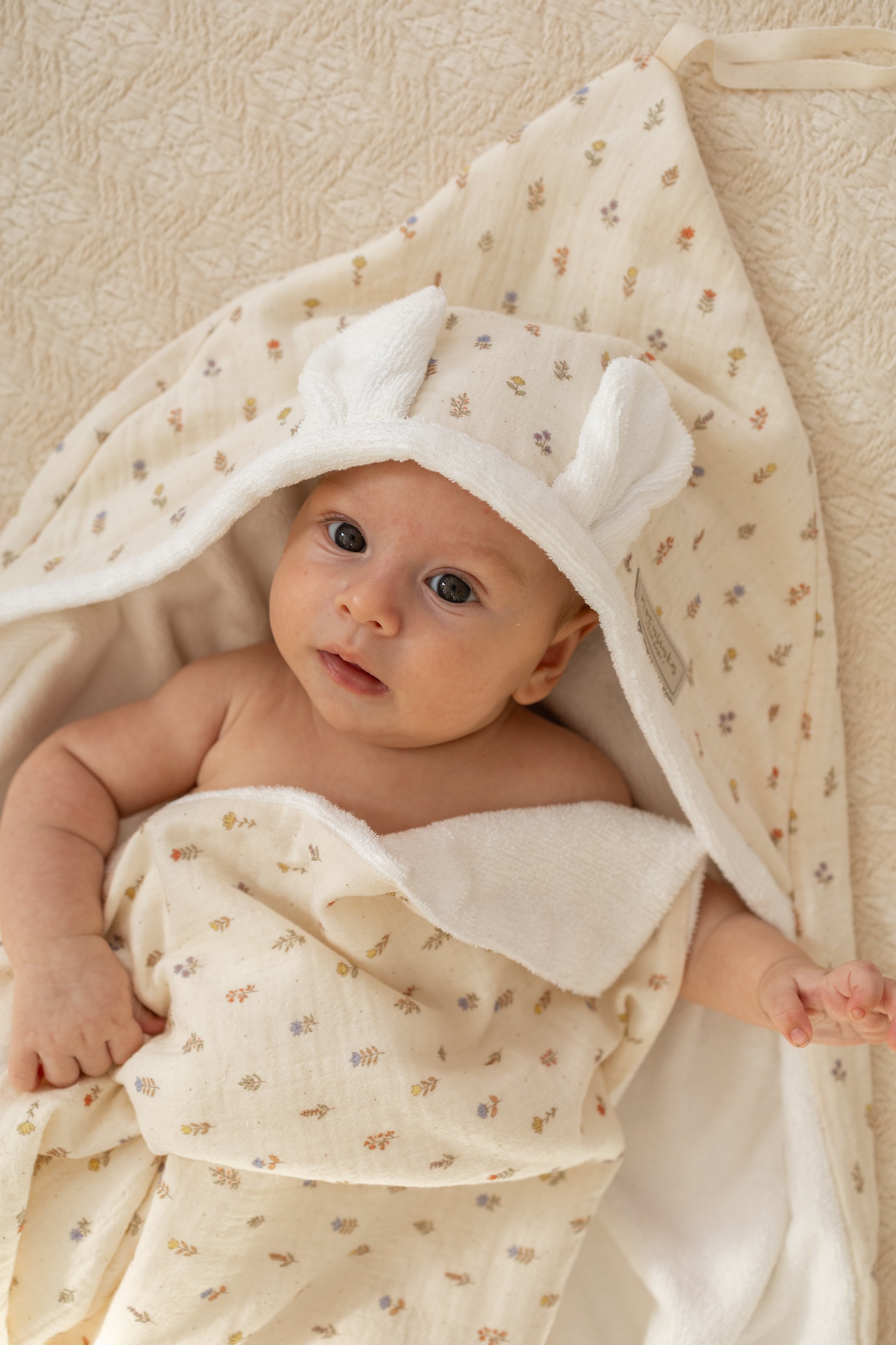 Luxury Bamboo Terry & Muslin Baby Towel