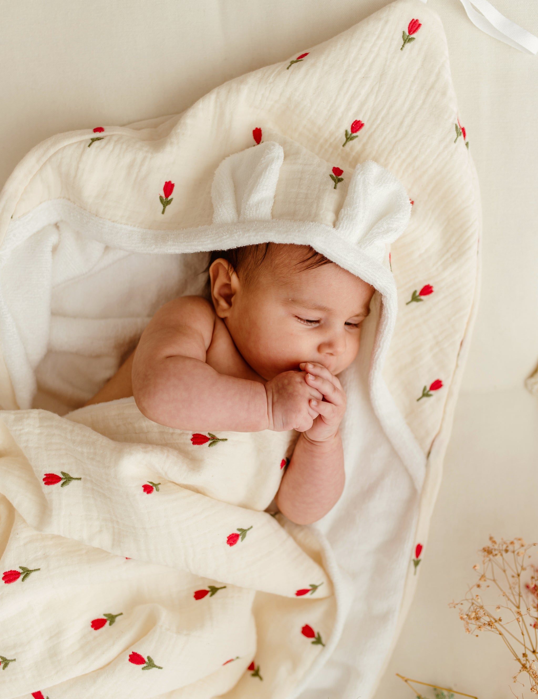 Luxury Bamboo Terry & Muslin Baby Towel
