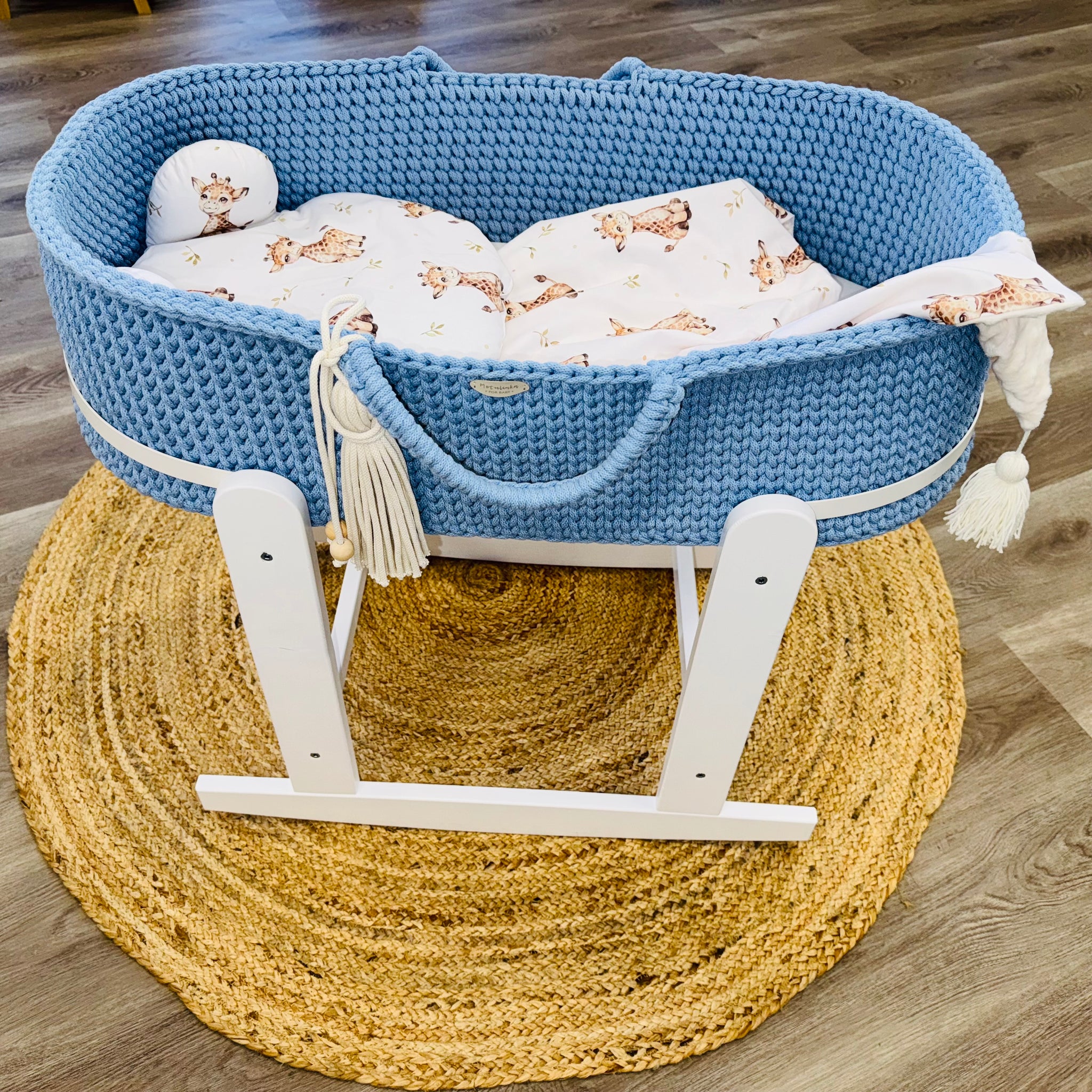 Wrap your baby in comfort with our Elegant Crochet Moses Basket. Handmade, soft, and durable, perfect for safe and stylish newborn sleep.