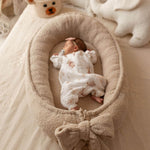 Keep your baby cozy with our Sherpa Baby Nest. Plush, safe, and comfortable—ideal for home, travel, or as a thoughtful gift. Soft & Secure Baby Sleeper.