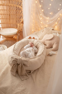 Wrap your little one in comfort with our Velvet Baby Nest. Soft, luxurious, and safe—perfect for home, travel, or gifting. Cozy & Safe Baby Sleeper.