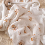 Wrap your baby in gentle comfort with our luxury bamboo baby towel. Made from bamboo terry and cotton muslin, it's hypoallergenic, and OEKO-TEX certified.