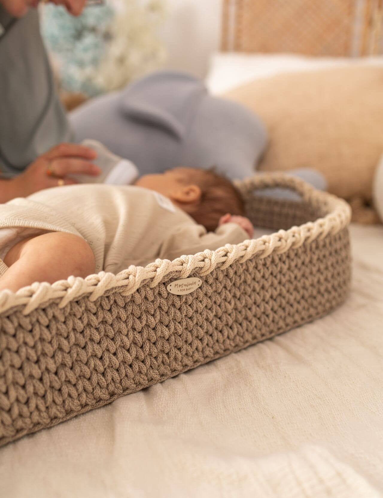 Handwoven Crochet Changing Basket