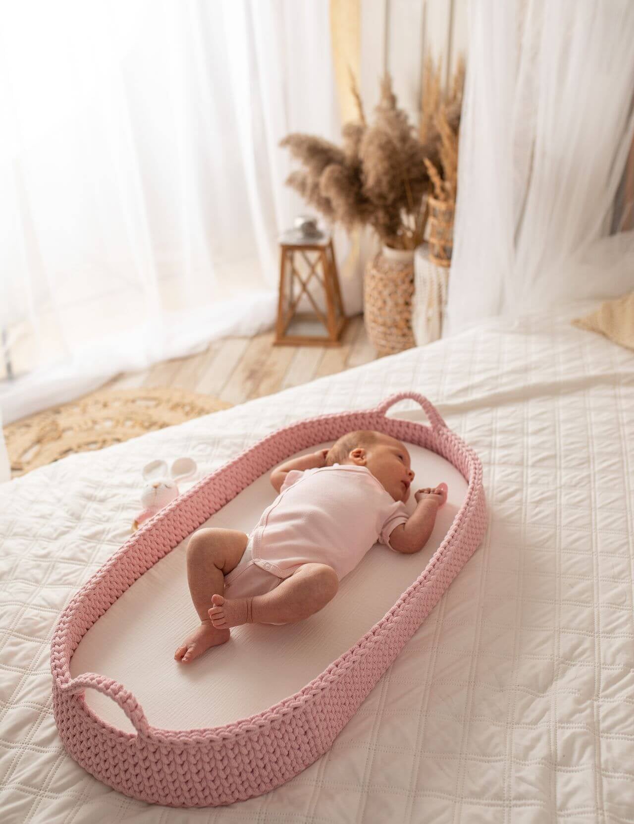 Handwoven Crochet Baby Changing Baskets