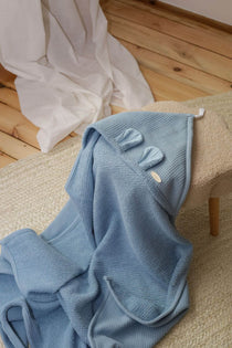Premium Cotton Terry Baby Towel - Blue