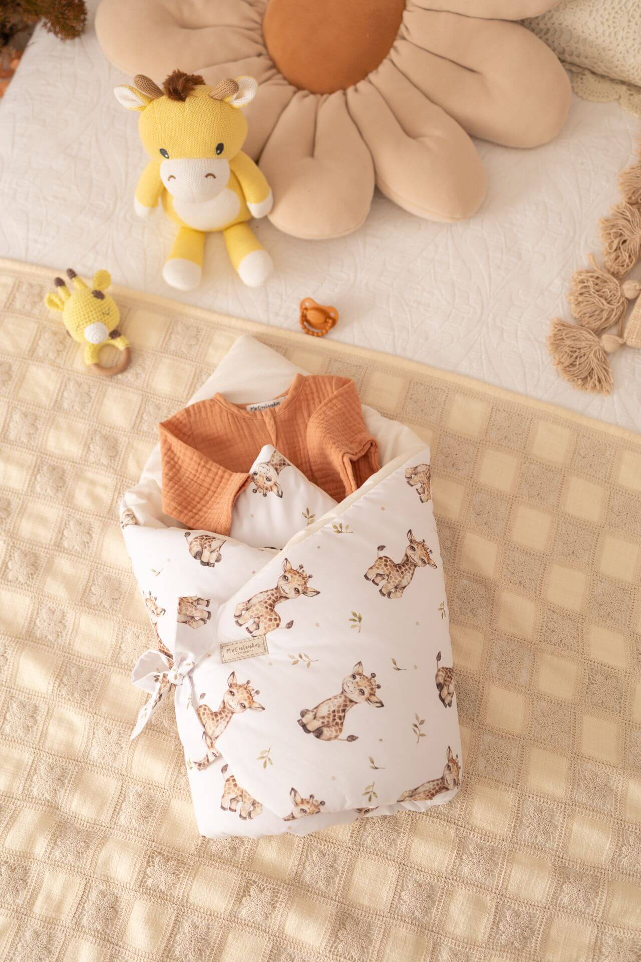Wrap your baby in luxury with our Organic Cotton Swaddle Blanket. Made with 100% premium cotton, soft velvet lining & hypoallergenic fill.