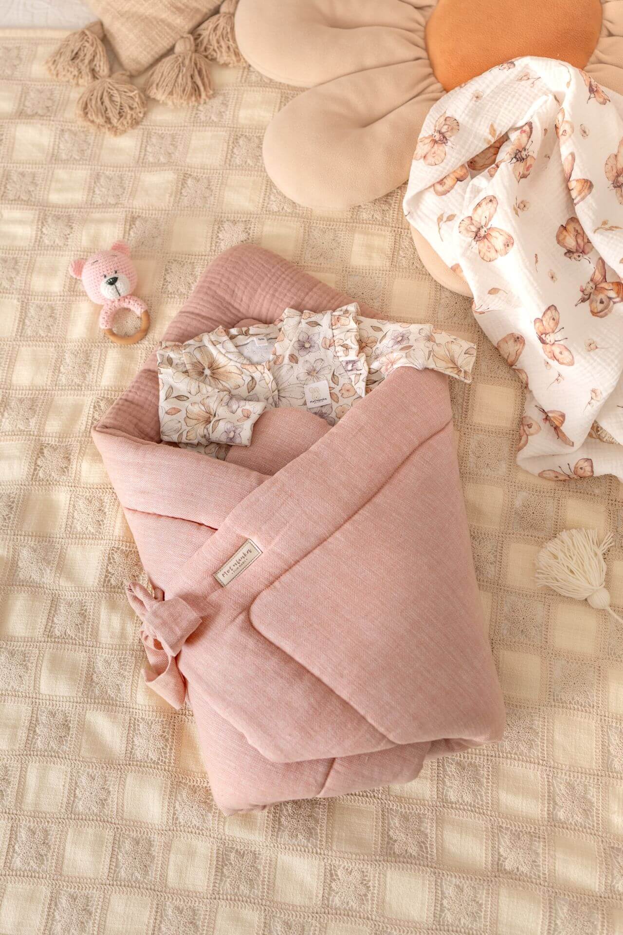 Baby Natural Linen & Viscose Swaddle Wrap