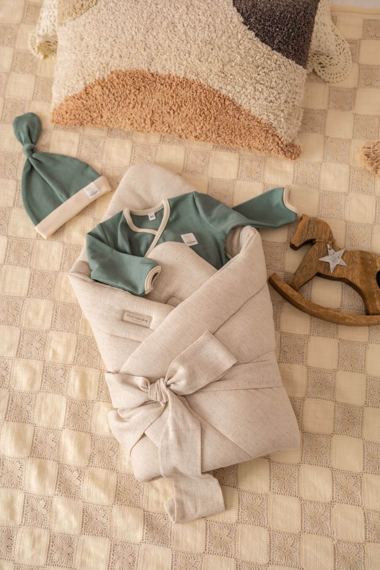 Explore our curated collection of baby wraps and baby swaddle wraps—crafted from certified organic cotton, breathable muslin, and soft natural linen.