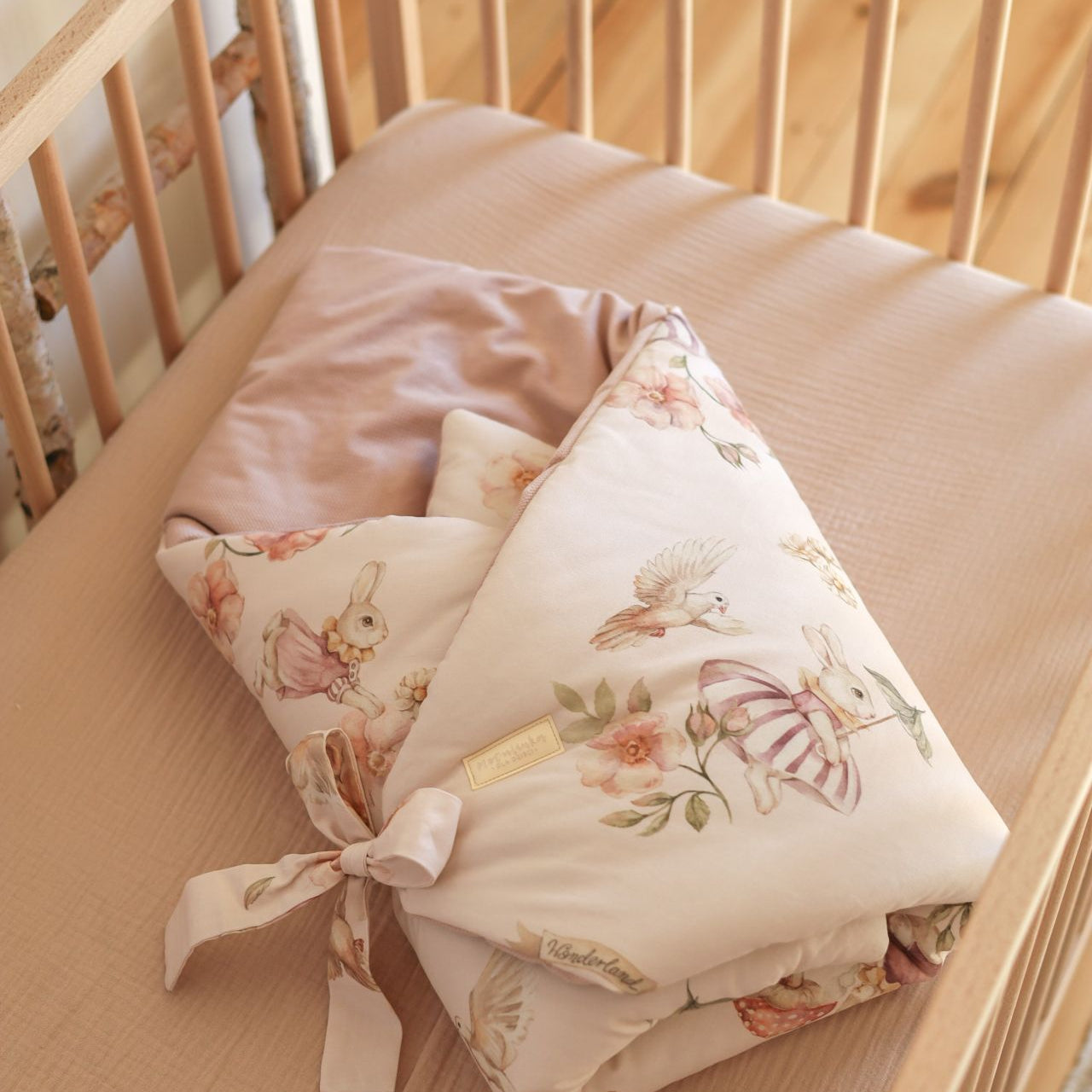 Wrap your baby in luxury with our Organic Cotton Swaddle Blanket. Made with 100% premium cotton, soft velvet lining & hypoallergenic fill.